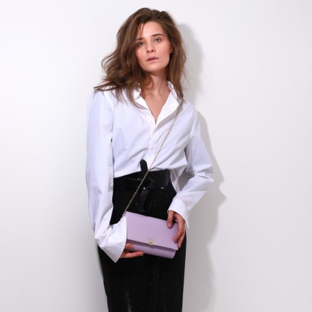 Female bag on a magnet, lilac color-6
