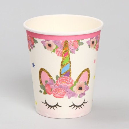 A glass of paper "unicorn", set, 6 pcs