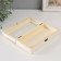 Casket wood under painting with glass "rectangular" locking buckle 18.5x9x4.5 cm