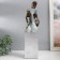 Polystone souvenir "Africa - mother and child" silver 11.5x12x41 cm