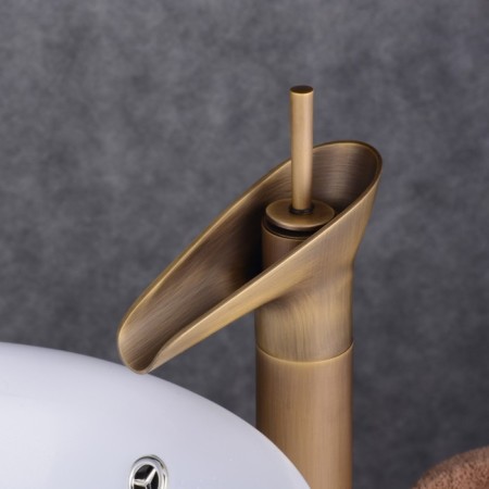 Bronze de Luxe 10101 shell mixer, cascading, single -rose, brass, bronze-5