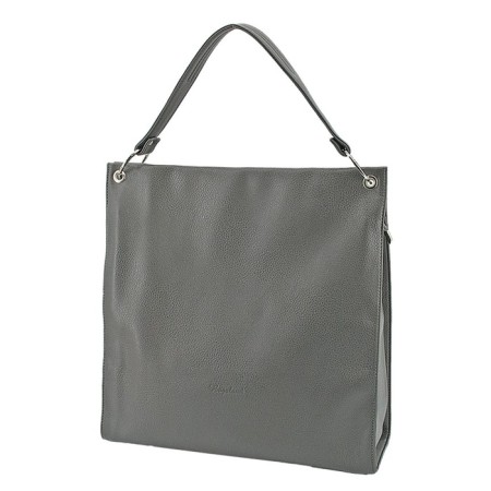 Women's bag B2766-05110, gray color, artificial leather, 37x10x41 cm