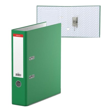 A4, 70 mm, erichkrause, standard, boumvinyl, with label on the spine, lower metal knant, green