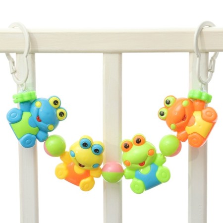 Stretching on the stroller/crib "frog", 4 toys, color mix, crush me-2
