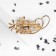 Brooch "Empress" Laksheri, red-white color in gold