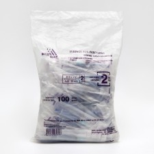 Шприц инъекционный MEDWAY 3-х компонентный 2 мл с иглой 0,63х32мм (23Gх1 1/4")