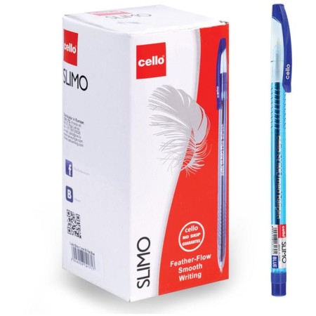Balloon handle Cello Slimo, Node 1.0 mm, blue ink, blue case-4