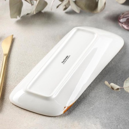 Ceramic serving dish "sapphire", 26 × 9.5 × 5.5 cm, orange color-2