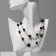 Beads with pearls "Galance" ball No. 10, black and white color in gold, l = 80 cm