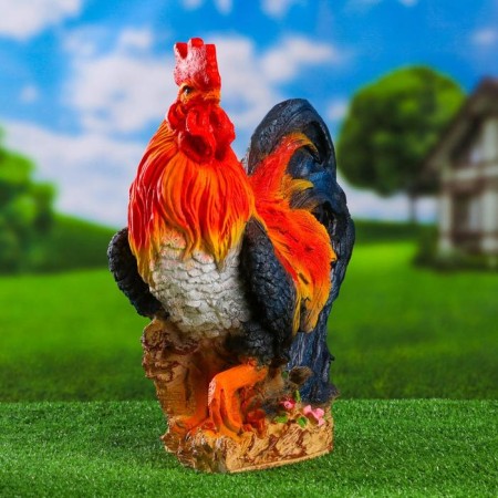 Garden figure "Andaluzian Rooster" 46x42x23cm-1