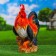 Garden figure "Andaluzian Rooster" 46x42x23cm