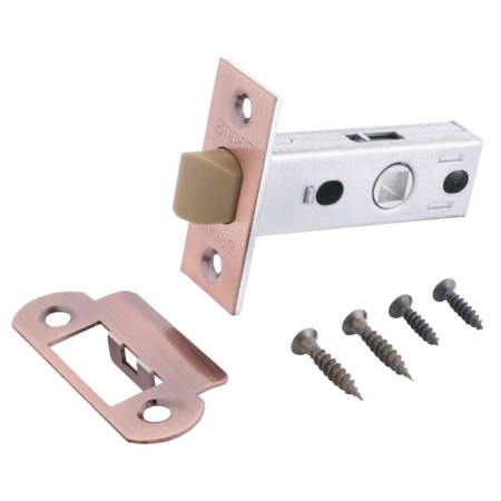 Latch "Allur Art" L45-8-P AC, without pens, end pound 25 mm, plastic, antique copper color