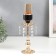 Summary Metal for 1 candle "Flower. Openwork stand" gold, black 32x9.5x9.5 cm