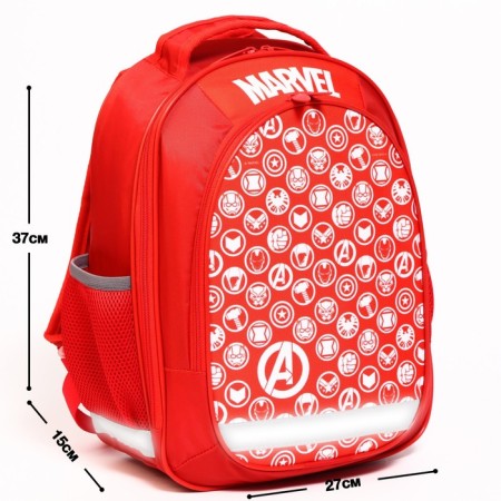 School backpack with an ergonomic back, 37x26x15 cm, Avengers-1