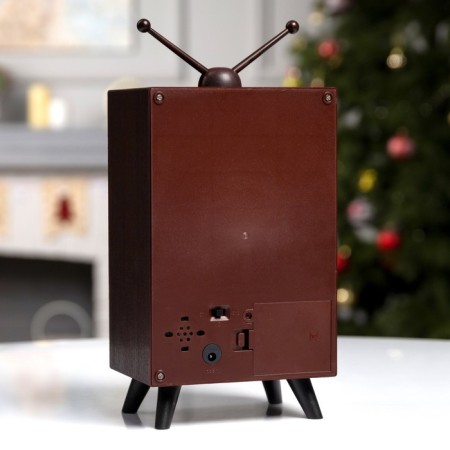 LED figure "TV" 14 × 24 × 10 cm, plastic, AAX3 batteries (not complete), USB, glow white-3