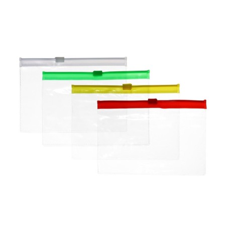 Set folder-convert on a zipper, A7+, 200 mkr format, 4 pieces, 4 colors, transparent, 8.5 x 13 cm-5