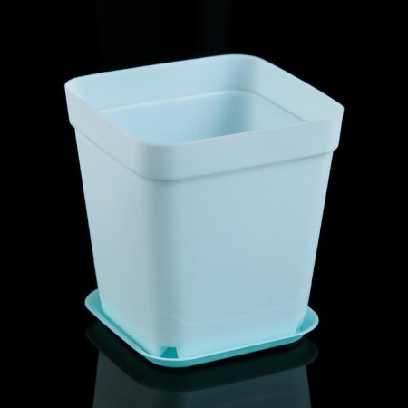 Flower pot with a pallet, 250 ml, color mix-3