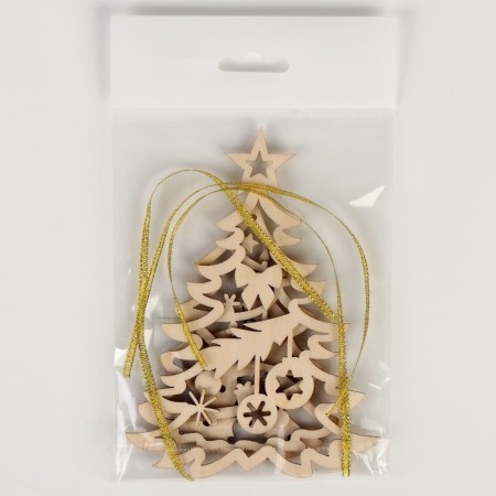 New Year's blanks for creativity "New Year! Christmas trees with a suspension ", 3 pcs-4