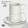 Set of Porcelain Magistro Basic Bistro, 4 objects: 2 cups 200 ml, 2 saucers d = 15 cm, white color