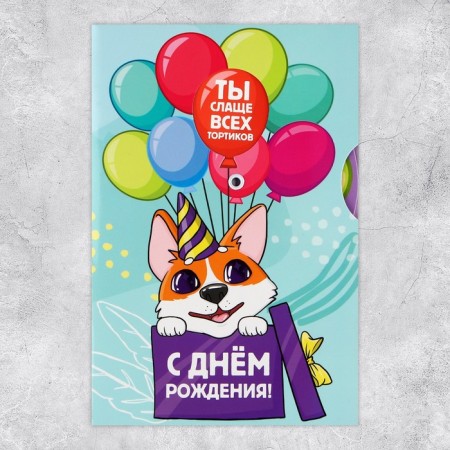 Interactive postcard "Happy Birthday", Corgi, 12 × 18 cm-3