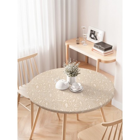 The tablecloth on the table “Sheet lines”, round, oxford, elastic band, size 120x120 cm, diameter 75-100 cm-2