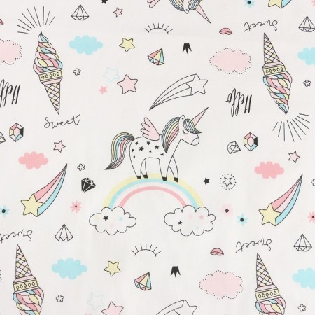 Printed "unicorn" Sh.160 cm, satin, 100% cotton-1