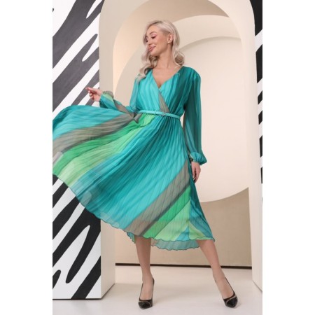 Women's dress, size 46, green color-3