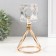 Summary metal, glass per 1 candle "Ice cube" d = 6 cm gold 10x10x19 cm