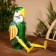 Souvenir "Parrot" hanging paws, tree 40 cm
