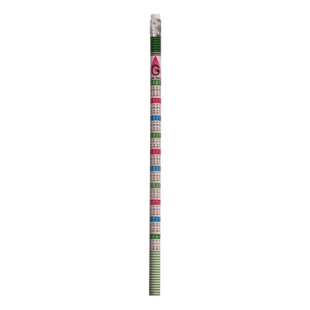 A set of black -graphic pencils with an eraser and a multiplication table, 4 pieces-3
