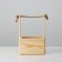Wooden Kashpo, 15 × 12 × 9.5 (25) cm "Happy Birthday", handle rope, engraving