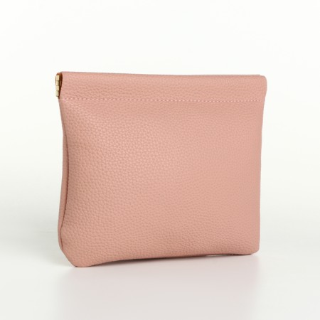 Cosmetic bag on the spring, pink color