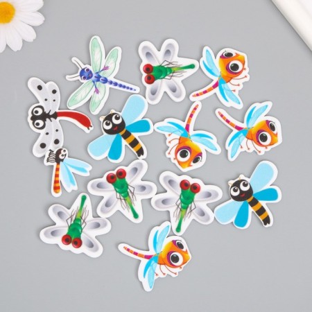 Decor for creativity EVA "Dragonfly" set 12 pcs 10x13 cm