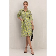 Dress shirt female Eliseeva Olesya, size 48, green color