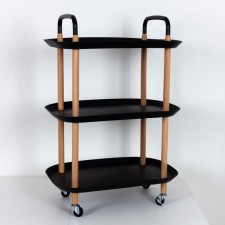 Joy Home carts, 3-long, beige-black