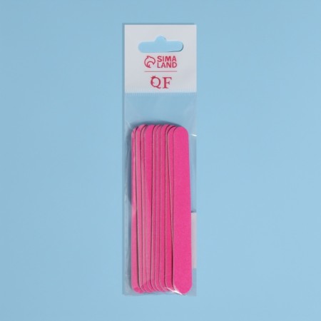 Wooden-based files on a wooden basis, abrasiveness 200/200, 10 cm, 10 pcs, color mix-5
