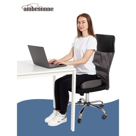 Anatomical pillow for sitting, size 46x36 cm, gray color-7