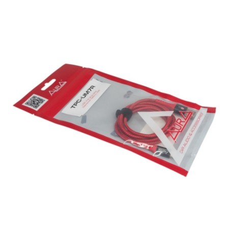 Aura TPC-UM7R microUSB charging cable, red 1.2 meters-1