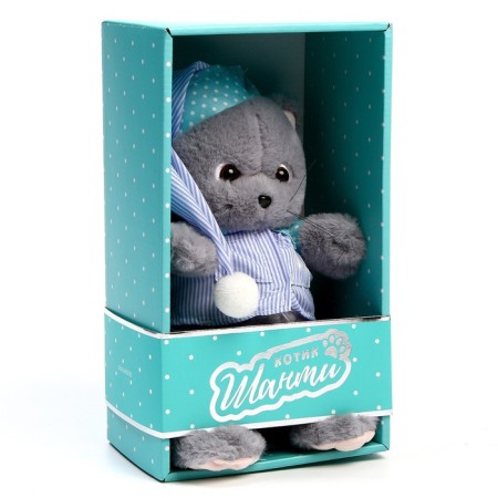 Soft toy "Cat Slanti" in pajamas-9