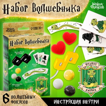 Set of wizard "Faculty of cunning" 6 pcs.