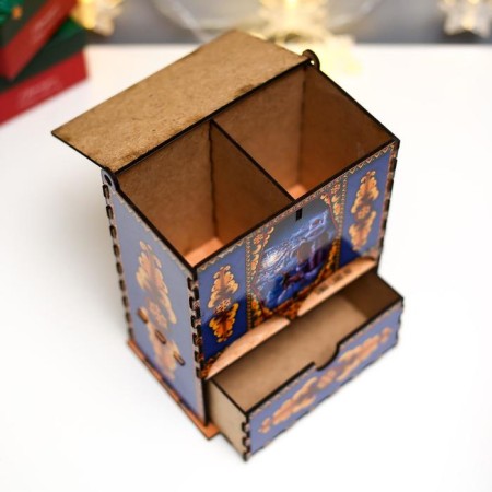 Tea house "Happy New Year!" 20x15x8.5 cm-1