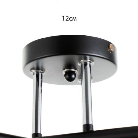 Svetogor chandelier "Evening" 3x60W E27 Black 57x57x28cm-4