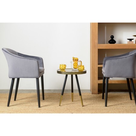 Hedda coffee table, 400 × 400 × 475 mm, black / matte gold-2