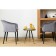 Hedda coffee table, 400 × 400 × 475 mm, black / matte gold