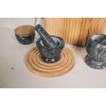 Stupa with a pestle Magistro "Marble", 10.5 × 7 cm, stone, black color-10