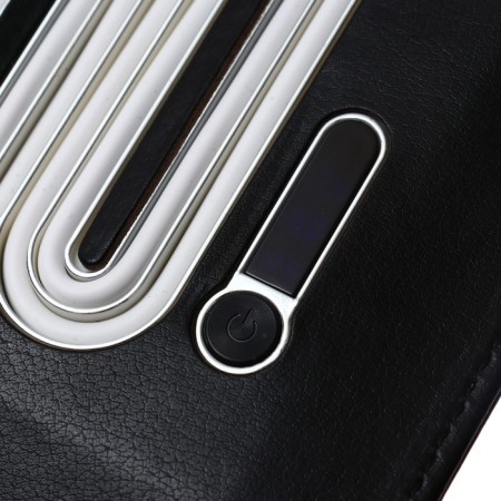 Organizer on the rings, PVC, A5.140 liters, a cage, with a pen, doned a box, finger scanner, charging, black-12