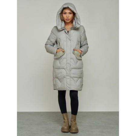 Coat insulated winter female, size 50, color gray-5