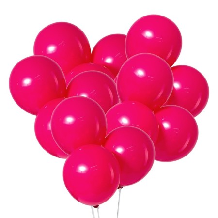 Latex ball 12 ", pastel, in a set of 100 pcs., Fuchsia color-1