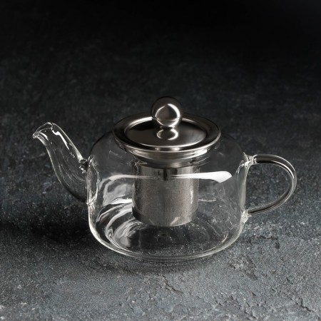 A glass teapot with a metal sieve "Caliop" 350 ml,