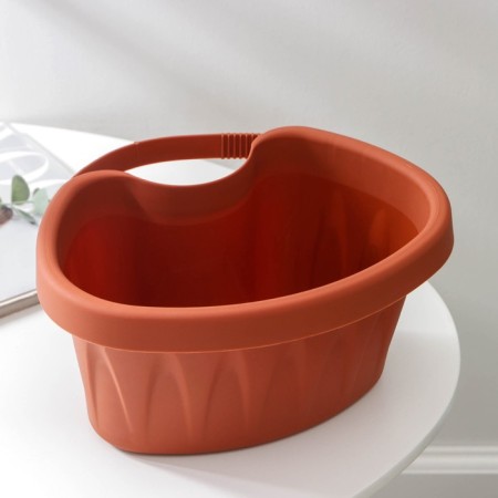 Kashpo on the drain pipe "Alia", 3.5 l, the color of the terracotta-5